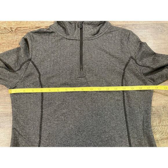 Mondetta Black & Gray Herringbone Quarter Zip Long Sleeve Women’s M - Picture 4 of 9